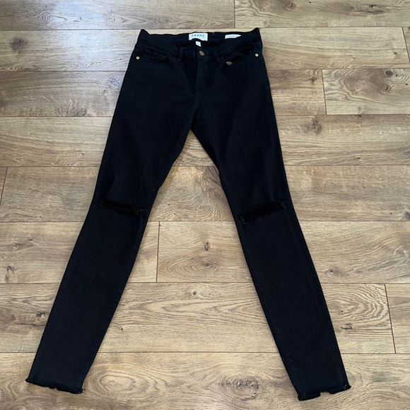 Frame Denim Le Skinny de Jeanne with holes in the knees - Picture 2 of 6